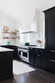 Like This For Dark Cabinets Gold Hardware Wood Floors White Walls Prefer Subway Tile T In 2020 New Kitchen Cabinets Interior Design Kitchen Black Kitchen Cabinets