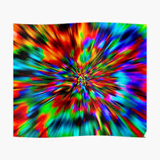 Rainbow Wormhole Tie Dye Pattern Poster