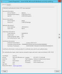 4768 S F A Kerberos Authentication Ticket Tgt Was Requested Windows 10 Windows Security Microsoft Docs
