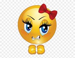 Clipart Angry Girl Smiley Emoticon 5670 - Angry Emoji Girl Face - Free Transparent PNG Clipart Images Download