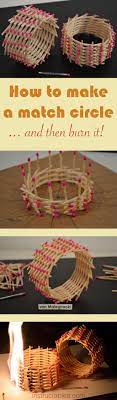 How To Make A Match Circle Matchstick Craft Fun Projects Craft Stick Crafts