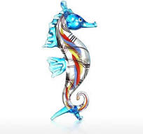 Amazon.com: Adornos de cristal Escultura de caballito de mar ...