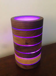 Black Walnut With Resin Top Multicoloured Magnetic Induction Charging Light Built In Lithium Battery Comes With Remote In 2020 Smart Home Design Battery Lights Resin