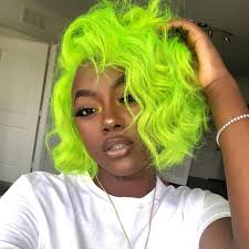 Black And Green Bob Wig Colodo Brazilian Remy Straight Human Hair Wigs Hightlight Neon Green Bob Lace Front Wigs Pre Plucked With Baby Hair For Women Hair Styles Green Hair Neon Hair