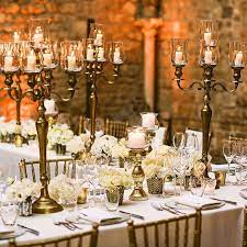 Infinity Weddings Italy On Instagram Golden Candelabras And Golden Lights For A Warm Atmosphere In A Tusc Tiny Wedding Pink Wedding Decorations Young Wedding