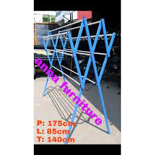 Dengan 9 batang palangannya, bisa menampung sekitar 40 potong pakaian orang dewasa. Jual Jemuran Baju 175cm Jemuran Alumunium Hanger Warna Murah Shopee Indonesia