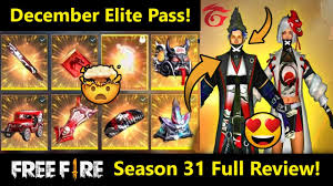 Free fire is a very popular battle royale game and many players want to know all the upcoming events. Free Fire December Elite Pass 2020 Free Fire Season 31 Elite Pass Review Free Fire New Events Youtube