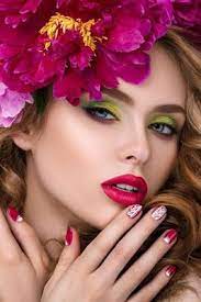 صور مكياج مكياج مكياج عيون ميكب ميك اب مكياج ماك beauty portrait bright pink lipsticks flower beauty