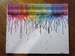 Crayon Craft Hot Glue Crayons To A Poster Board And Take A Hair Dryer And Dry Until Crayons Start Dripping Crafts To Do Cool Art Projects Fun Crafts