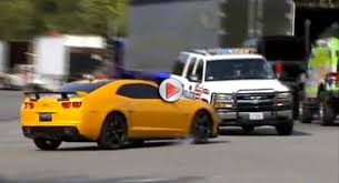 ^^ but honestly though i liked the original classics. Bumblebee Camaro Crashes Into Real Cop Car During Filming Of Transformers 3 Carscoops