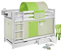 lit superpose blanc laque rideaux beige et vert 90x190cm etagere sans etagere sans matelas tiroirs sans tiroirs tunnel sans tunnel pochettes sans pochettes lit superpose rideau beige lits superposes blancs