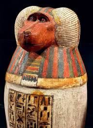 Pseudo Canopic Jar With The Baboon Head Of The God Hapi One Of The Four Sons Of Ancient Egyptian Artifacts Canopic Jars Egyptian Goddess Art