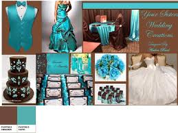 Turquoise And Chocolate Brown Pantone Wedding Styleboard The Dessy Group October Wedding Colors Pantone Wedding Brown Wedding