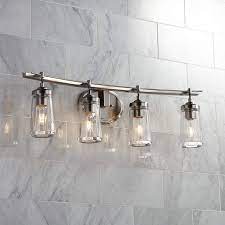 Their bright shine is necessary for things like putting modern bathroom vanity lighting sizes & styles. Poleis 32 Wide 4 Light Brushed Nickel Bath Vanity Light 9g441 Lamps Plus
