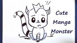 Cute girls, easy drawings | which one is your favorite? How To Draw A Manga Monster Super Cute And Easy Youtube