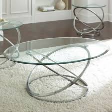 Steve Silver Orion 3 Piece Glass Top Coffee Table Set W Chrome Base Couchtisch Sets Couchtisch Mit Glasplatte