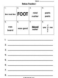 How to make a puzzle: Rebus Puzzle Worksheet Freebie By Little Miss Learn Tpt
