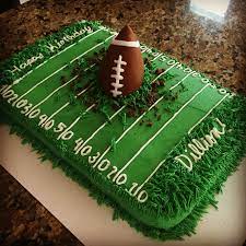 Set cake, hexagram sheriff, american football ball and man hat with ribbon. Football Field Cake Football Field Cake Football Birthday Cake Superbowl Desserts