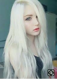 When your body stops generating melanin, hair presents itself as gray, white, or silver. Sleek Queen Straight Blonde Remy Human Hair Lace Front Wig White Hair Color White Hair Girl Beauty Girl