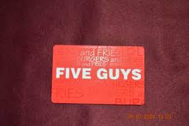Check spelling or type a new query. Five Guys Gift Card 25 Airauctioneer
