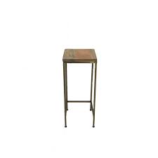Complete your living room with unique and modern side and accent tables. Natural End Table W Gold Legs 10 X 24 T Professional Party Rentals