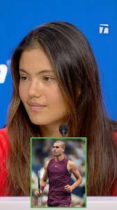 Not the haircut question 😂💇 #emmaraducanu #usopen #carlosalcaraz