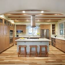 Like The Natural Cherry Cabinets With The Hickory Floors Hickory Cabinets Hickory Kitchen Hickory Flooring