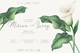 Download Beautiful Wedding Invitation Template With White Lilies For Free In 2020 Wedding Invitation Vector Beautiful Wedding Invitations Wedding Invitation Templates