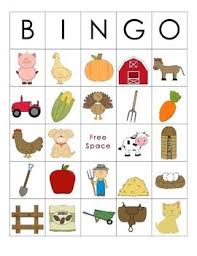 Animal Printable Bingo Cards For Kids Farm Bingo Class Set Of 25 Cards Farm Preschool Farm Theme Preschool Farm Animal Crafts
