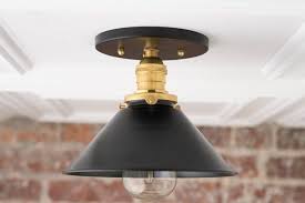 Black And Gold Flush Mount Lighting Ceiling Flush Lamp Black Gold Ceiling Mount Industrial Fixture Ceiling Lights Hardwire Model No 7046 Gold Ceiling Black Lamps Gold Rooms