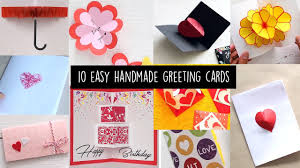 Want to see more card making goodies? 10 Handmade Greeting Cards Handmade Cards Papercraft Youtube