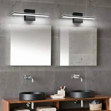 Discover unique bathroom light fixtures, including vanity lights, sconces and more from anthropologie. Baojun Bathroom Vanity Lights Brivolart 16 Inch 9w Cool White 6000k Vanity Lighting Fixtures Black Modern Bathroom Bedroom Wall Light