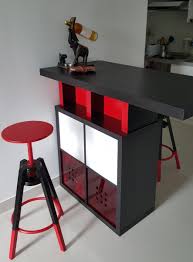 Bar High Dining Table With Kallax Shelves Ikea Hackers High Dining Table Ikea Dining Room Dining Room Bar