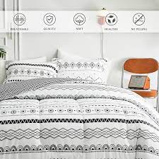 Check spelling or type a new query. Buy Flysheep 3 Pcs Comforter Set Queen Modern Boho White Bohemian Aztec Geometric Black Striped Lightweight Bedding Set For All Season Brushed Microfiber Comforter 2 Pillow Shams Online In Indonesia B088gt7w87