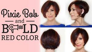 Easy 1 minute hairstyles for short hair #hairstyles #. Pixie Bob Blowout Style Options Bold Red Color Dominique Sachse Youtube Pixie Bob Haircut Pixie Bob Bob Hairstyles