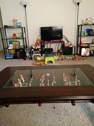 Visit this site for details: Foosball Coffee Table Big Lots