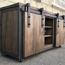 58 farmhouse tv stand with barn door side doors, rustic oak by walker edison (109) $210 $340. Custom Tv Stands Custommade Com