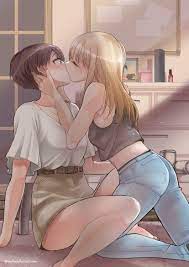 Lesbian kiss artwork!💕 : ractuallesbians