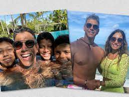 A primeira comunhão do filho felipe, de 9 anos. Marcio Garcia Desembarca Em Trancoso Para Ferias Em Familia Anota Bahia