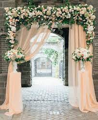 20 Best Floral And Fabric Wedding Arches On Pinterest Roses Rings Arch Decoration Wedding Wedding Arches Outdoors Church Wedding Decorations