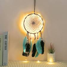 As lighting, in this case is lamps. Dream Catcher Led Light Romantic Diy Hanging Lamp Feather Lace For Girl Bedroom Wall Hanging Decorations Gift D40 Buy At The Price Of 3 92 In Aliexpress Com Imall Com