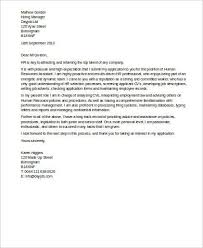 You can also contact the company directly and request the name of the human resources person conducting the interviews for that particular position. Free 10 Sample Human Resources Cover Letter Templates In Ms Word Pdf