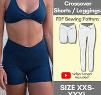 Patrón de costura en PDF de conjunto de leggings de cintura ...