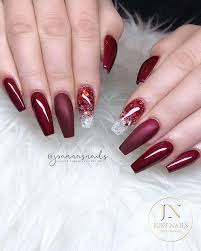 Coffin nails red black and silver glitter in 2019 red. 23 Beautiful Ways To Rock Red Coffin Nails Stayglam