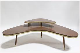 Shop our kidney shaped coffee tables selection from the world's finest dealers on 1stdibs. Table Coffee Table Vintage Corner Kidney Boomerang Shape 2 Levels W Smaller Shelf 3 Legs Brass Capped Feet Trim Laminate Brown Vanprop Ca