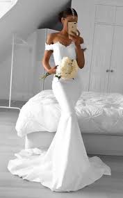 Mermaid Off Shoulder White Lace Long Prom Dress Mermaid Dresses Wedding Dresses Lace Mermaid Prom Dresses