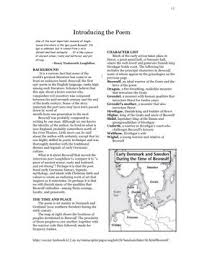 Beowulf Unit Plan Lesson Plans Final Project More Unit Plan Lesson Plans How To Plan