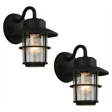 This article describes exterior lighting for residential & light commercial properties. Hampton Bay 1 Light Black Outdoor Wall Lantern Sconce 2 Pack Jbo1691a 4 The Home Depot