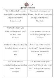 das grosse quiz des tanzens mit 50 kostenlosen ratselkarten