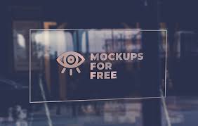 Logo On The Glass Door Mockups For Free Logo Mockup Wall Logo Glass
